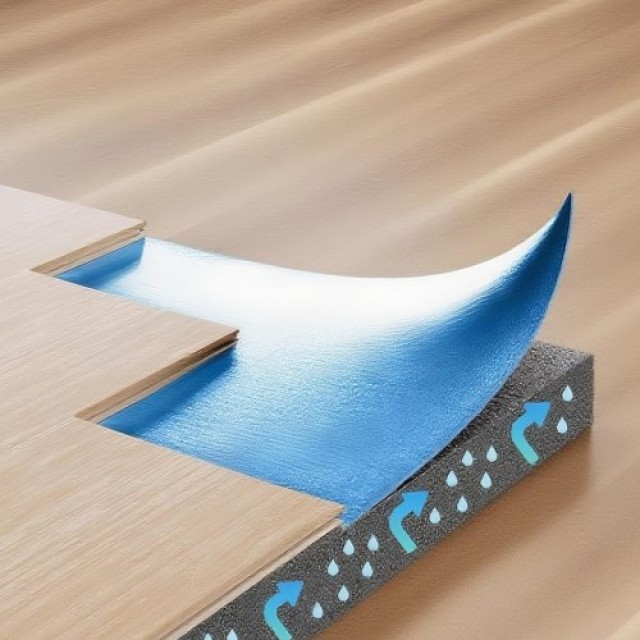 VEVOR Υπόστρωμα Δαπέδου 3mm 27.9 m² με 3-σε-1 Φράγμα Υδρατμών για Λ...