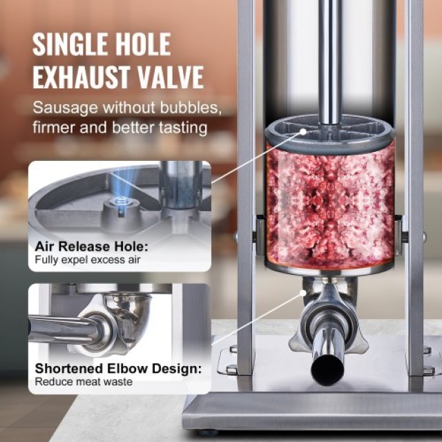 VEVOR Χειροκίνητη Μηχανή Λουκάνικων 7L Κάθετη Ανοξείδωτη 304  SDLSB... VEVOR Χειροκίνητη Μηχανή Λουκάνικων 7L Κάθετη Ανοξείδωτη 304  SDLSB...