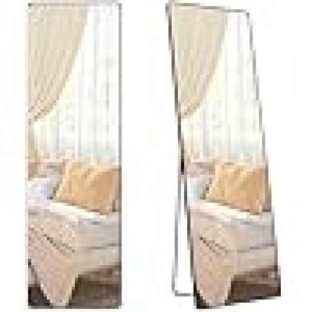 SONGMICS Καθρέφτης Δαπέδου 160x50 cm με Μαύρο Αλουμινένιο Πλαίσιο 1...