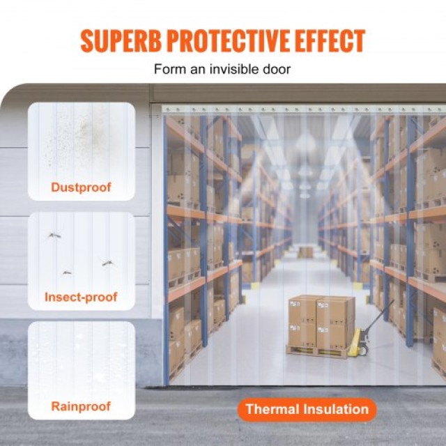 VEVOR Διάφανη Πόρτα PVC 100x12x0.12 για Σούπερ Μάρκετ, Γκαράζ, Αποθήκη, Στάβλο, Κατοικίδια  JZMLJZGHMWJCMPNQ4V0