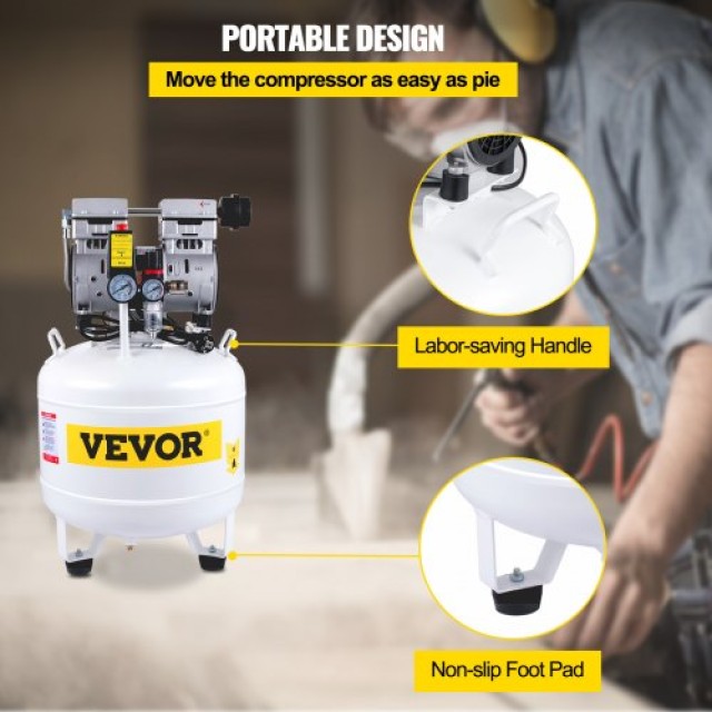 VEVOR  Φορητός Αεροσυμπιεστής Pancake 40L, 1HP, 115PSI, 5.9CFM KY40L750W220VS9ETV2
