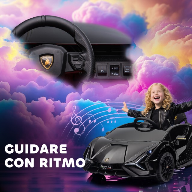 HOMCOM Παιδικό Ηλεκτρικό Αυτοκίνητο 3-5 Ετών Lamborghini 12V με Τηλ...