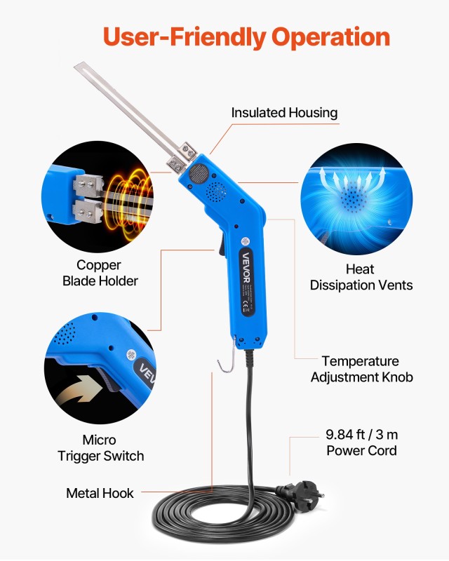 VEVOR Ηλεκτρικό Κόφτη Αφρού 200W 50℉ - 500℉ SCPMQGJ200W8ZXD75001V2 VEVOR Ηλεκτρικό Κόφτη Αφρού 200W 50℉ - 500℉ SCPMQGJ200W8ZXD75001V2