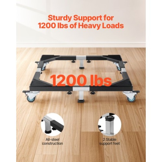 VEVOR Ρυθμιζόμενη Βάση Ψυγείου 1200 lbs 23-36.6 Ίντσες Κινητή Έπιπλο Ντόλι JJBYTCSJG233A4YR7V0