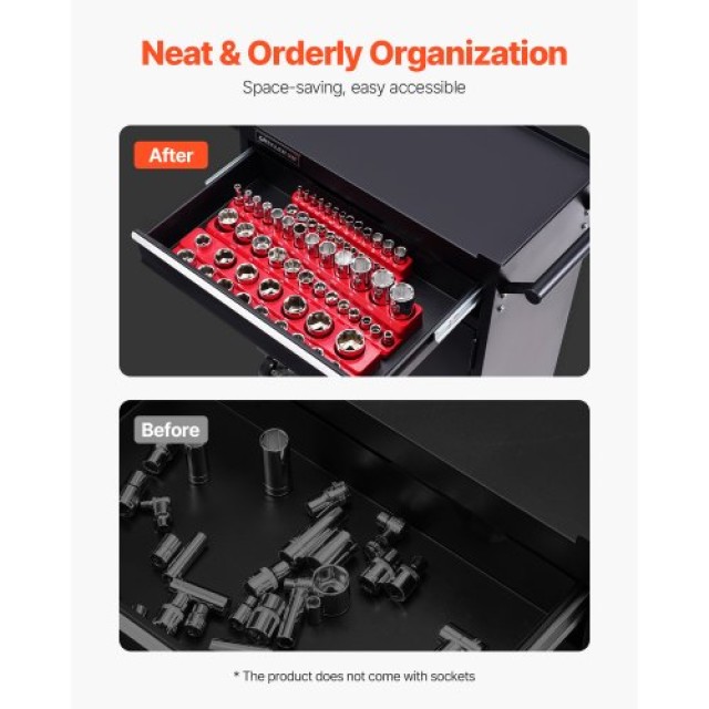 VEVOR  Σετ Μαγνητικών Δίσκων Υποδοχών 3τμχ Κόκκινο SAE  TTJCXSH3JTC...