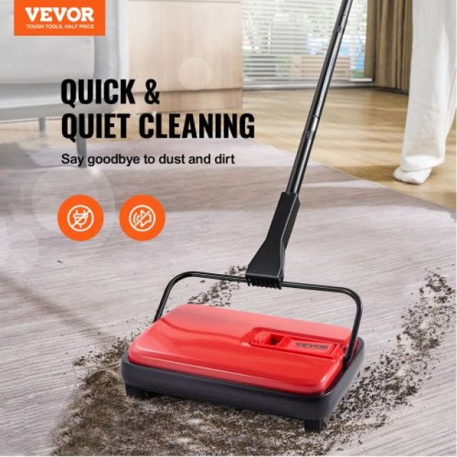 VEVOR Χειροκίνητη Σκούπα Χαλιών 170mm Κόκκινη GSQSQBDDBDDS2GNIQ001V0