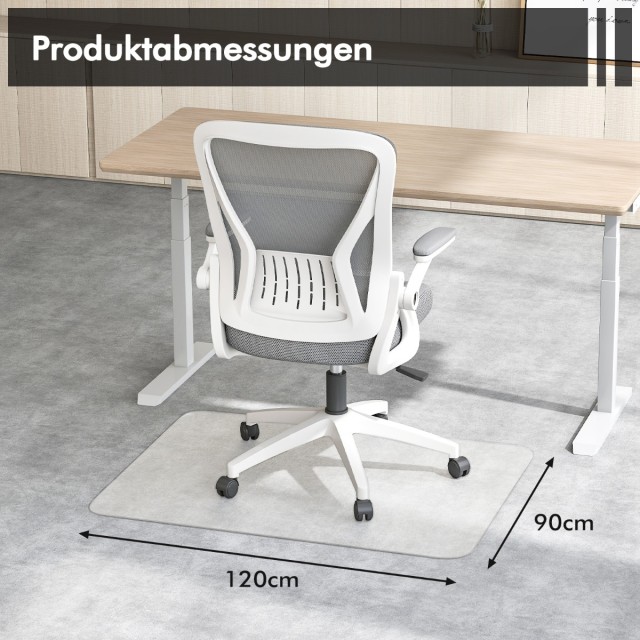 Costway Διαφανές PVC Προστατευτικό Δάπεδο για Καρέκλα Γραφείου 120 ...