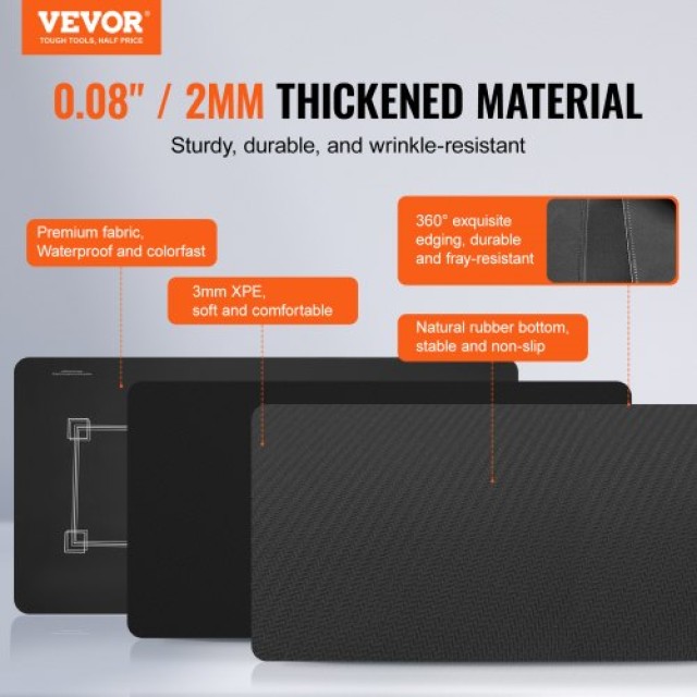 Πτυσσόμενο Τραπέζι Πόκερ VEVOR 70x35 εκ. για 6-8 Παίκτες με Τσάντα Μαύρο  PKZD705X355IQECM4V0