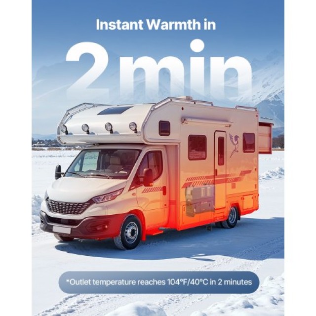 VEVOR Φορητός Πετρελαιοθερμαντήρας 8KW, 12V/24V με Τηλεχειριστήριο ...