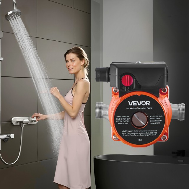 VEVOR Αντλία Κυκλοφορίας Ζεστού Νερού 38 LPM, Ρυθμιζόμενης Τριών Τα... VEVOR Αντλία Κυκλοφορίας Ζεστού Νερού 38 LPM, Ρυθμιζόμενης Τριών Τα...