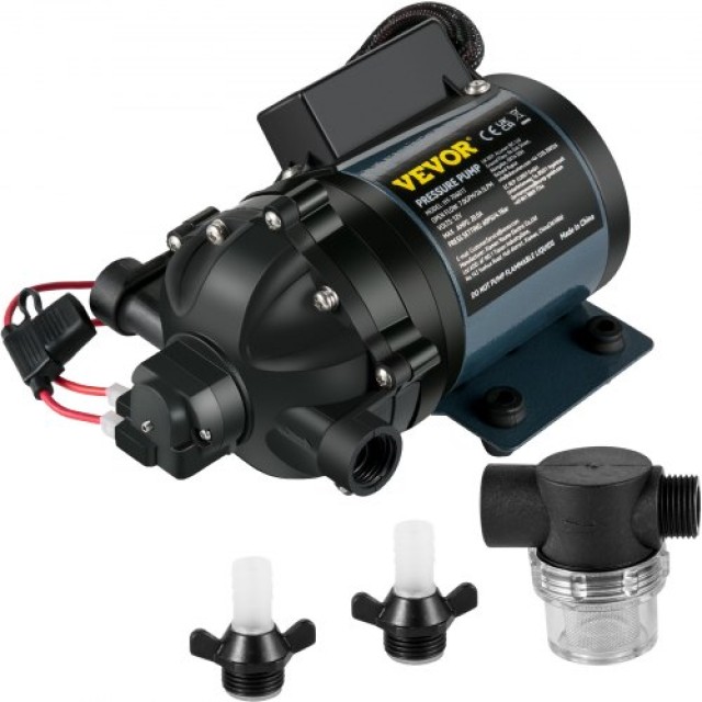 VEVOR Αντλία Καθαρισμού, 12V DC, 7 GPM 60 PSI, Μέγ. 10 FT Ανύψωση Αυτοαναρρόφησης Νερού, με Βαλβίδα EPDM  CXBZLDYBD7GPM7VIMV9