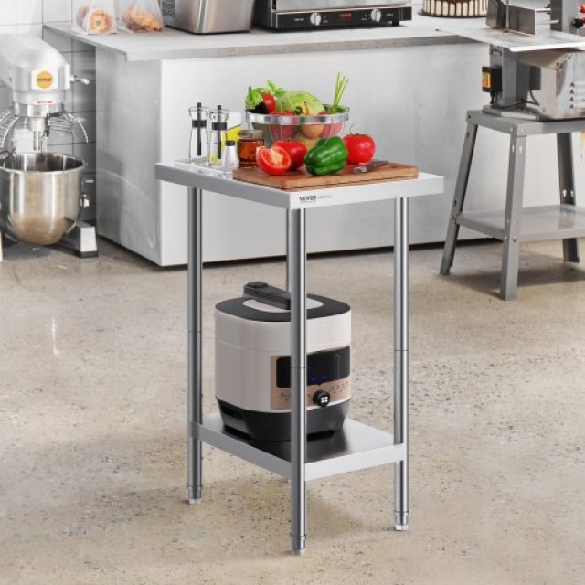 Επαγγελματικός Πάγκος Εργασίας VEVOR 24x18x34ιν. από Ανοξείδωτο Ατσ...