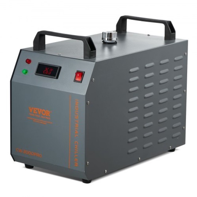 VEVOR  Βιομηχανικός Ψύκτης Νερού CW-3000(PRO), 150W, Αερόψυκτος, 12L Δοχείο, 18L/λεπτό, για Μηχανή Χάραξης Λέιζερ GYLSJFLS12L1YAX14V2