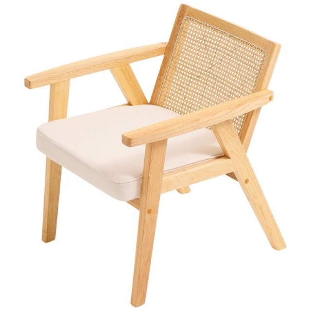 Καρέκλα VEVOR Rattan, Μοντέρνα Καρέκλα Τραπεζαρίας με Μπράτσα, Μπεζ  TBYYMS4KTYBYP9GE1V0