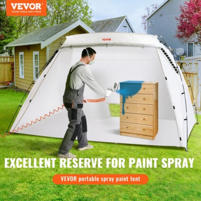Φορητή Σκηνή Βαφής VEVOR 10x7x6ft με Δάπεδο & Δίχτυ, Αναδιπλούμενη ...