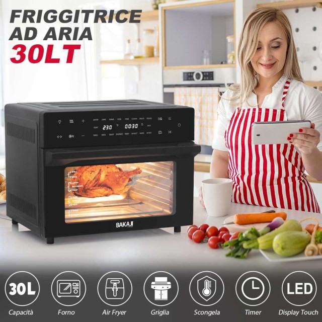 Ψηφιακό Φουρνάκι - Φριτέζα Αέρος / Airfryer 30lt 1800W Μαύρο 028263...