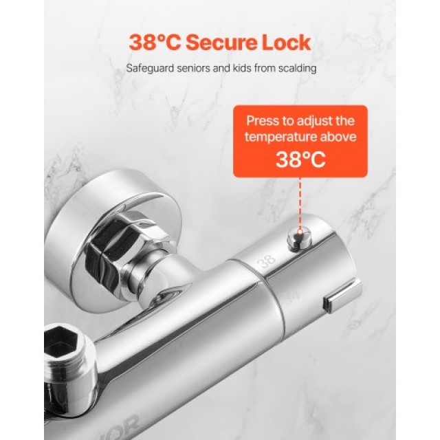 VEVOR Θερμοστατικός Μίκτης Ντους 38℃ YXFSKDSHWWKFZJJ4D001V0
