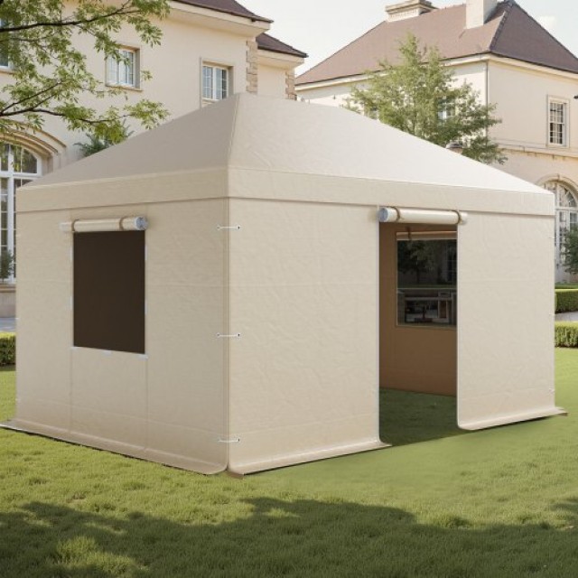 VEVOR Κάλυμμα Χειμερινής Περγκοτέντας 3.08 x 4.39 m με Πλευρικά Τοι...