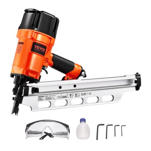 VEVOR Druckluftnagler für Nägel 21° mit Vollrundkopf, für Nägel 50 bis 90 mm QDKJDQ2150906QY53V0