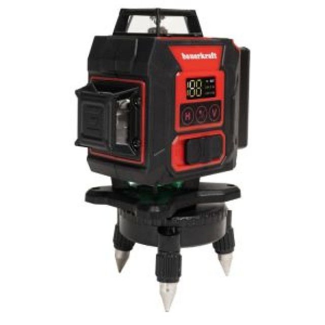 Multistore Επίπεδο laser επιπέδου πράσινο σταυροειδές laser 360° 4D...
