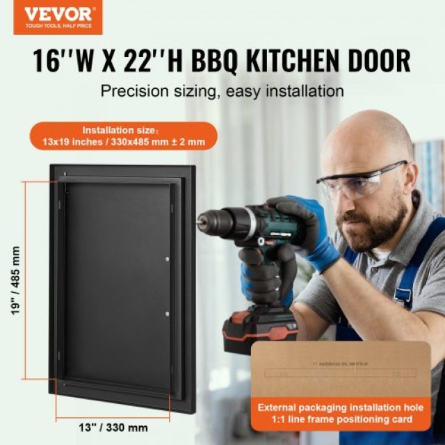 Πόρτα BBQ VEVOR 415x570 mm για Εξωτερική Κουζίνα  DMMBSCJM16X2HCHIDV0 Πόρτα BBQ VEVOR 415x570 mm για Εξωτερική Κουζίνα  DMMBSCJM16X2HCHIDV0