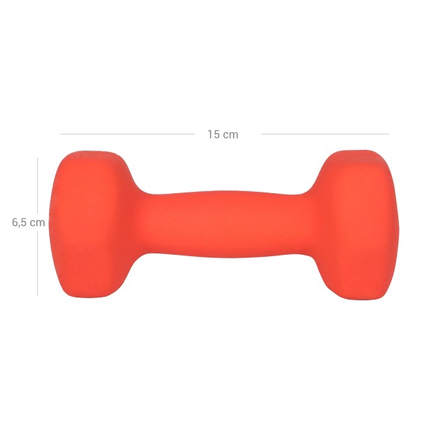SONGMICS Σετ 2 τμχ Αλτήρες από Νεοπρένιο 2 x 1.5Kg, Πορτοκαλί, SYL63OG 