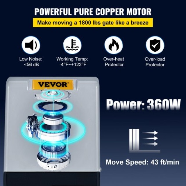 VEVOR 800kg Ηλεκτρικός Ανοιγόμενος Συρόμενης Πόρτας  AC800PYLLJ00000011V2