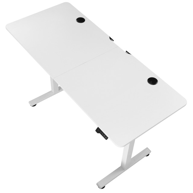 Shally Dogan  Ηλεκτρικό Ρυθμιζόμενο Γραφείο Ύψους 140x60x72-117cm Λευκός Πίνακας Ελέγχου 02840730