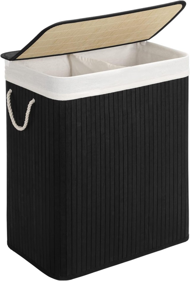 Καλάθι Απλύτων SONGMICS με Καπάκι, 100L, Μαύρο 