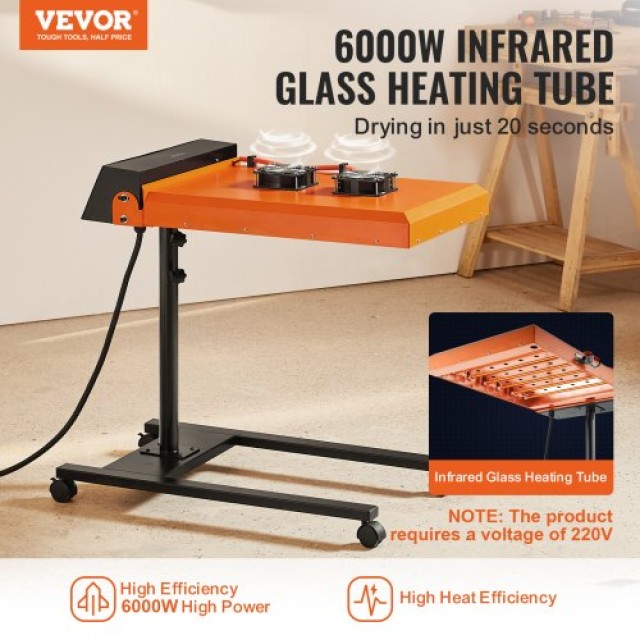 VEVOR Αυτόματο Στεγνωτήριο Μεταξοτυπίας 6000W 19x21 ιντσών  WKSWBHG...