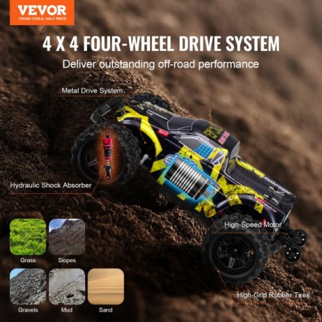 VEVOR  Αυτοκίνητο Τηλεκατεύθυνσης 1:18 4WD Εκτός Δρόμου  SQZQYKYYCWSD5U146V9