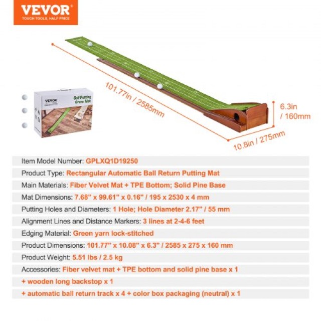 VEVOR Ματ Πρακτικής Πρασινίσματος Γκολφ Εσωτερικού Χώρου ZFXKZDHQTG...