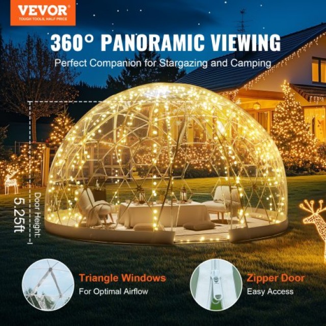 VEVOR Σκηνή Θόλου 9.5FT με Διπλό Κάλυμμα & Διαφανές Παράθυρο για Κάμπινγκ/Πάρτι  SCXKZPPVC95F87XVPV0