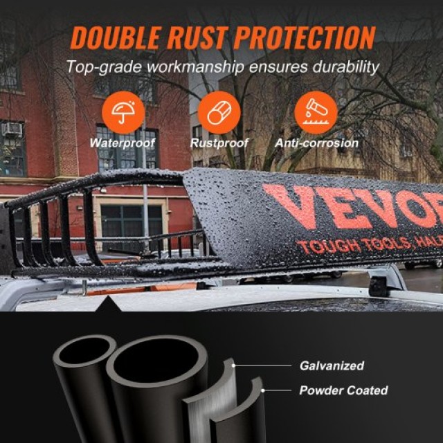 VEVOR Σχάρα Οροφής 64x39x6 με Επέκταση, 200kg, για SUV/Φορτηγά  CDXLJJY364396P5CVV0