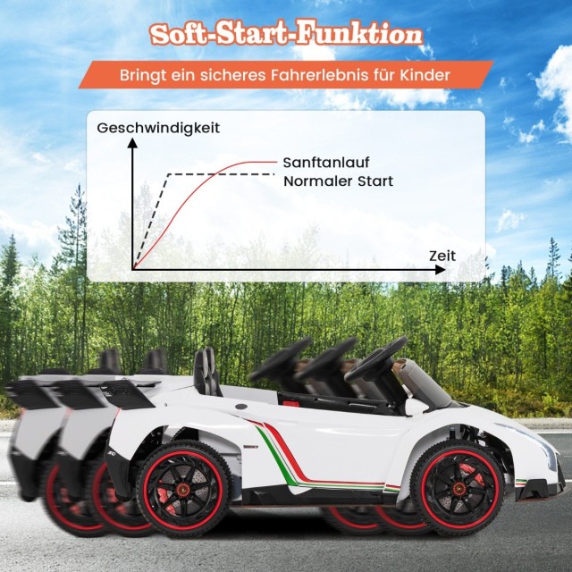 Costway  Παιδικό Ηλεκτρικό Αυτοκίνητο Lamborghini με Τηλεχειριστήριο και Μουσική - 12V TQ10175DE-BS