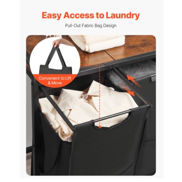 VEVOR Διαχωριστής Ρούχων Διπλής Χωρητικότητας με Αφαιρούμενες Σάκου...