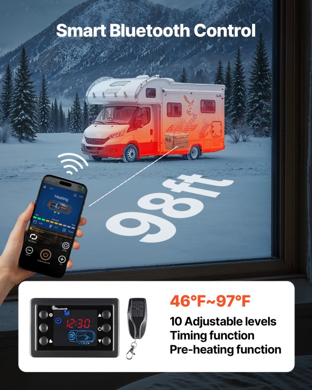 VEVOR Φορητός Πετρελαιοκίνητος Θερμαντήρας 8KW, DC 12V/24V, με Έλεγ... VEVOR Φορητός Πετρελαιοκίνητος Θερμαντήρας 8KW, DC 12V/24V, με Έλεγ...