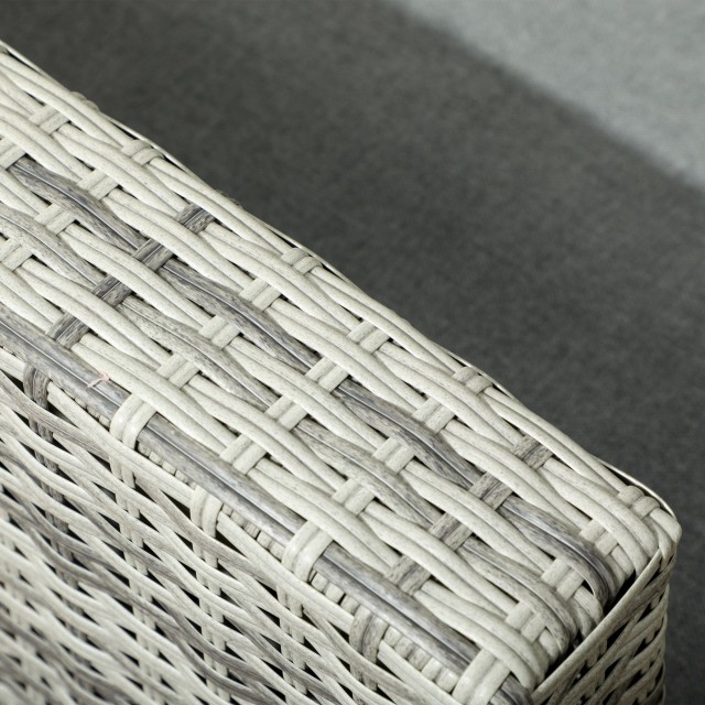 Outsunny 4τμχ Γκρι Rattan Σετ Κήπου με Τραπέζι ρυθμιζόμενου ύψους, 2 Ανακλινόμενες Πολυθρόνες και 2 Θέσιο Καναπέ 860-276V00LR