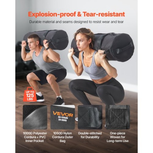 VEVOR Τσάντα Άμμου Γυμναστικής Βαρέως Τύπου για CrossFit και Προπόν...