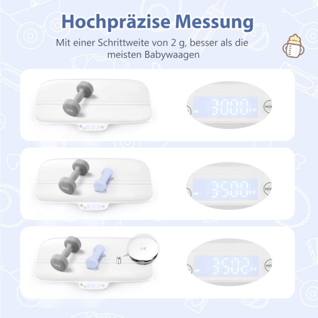 Costway  Ψηφιακή Ζυγαριά Μωρού & Κατοικιδίου με Bluetooth και Εφαρμογή Baby Fit AC10017WH