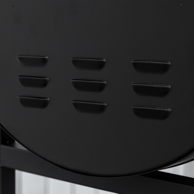 Outsunny Steel Barbecue με 2 Ανεξάρτητες Σχάρες Μαύρες 90cm x 45cm x 96cm 846-049