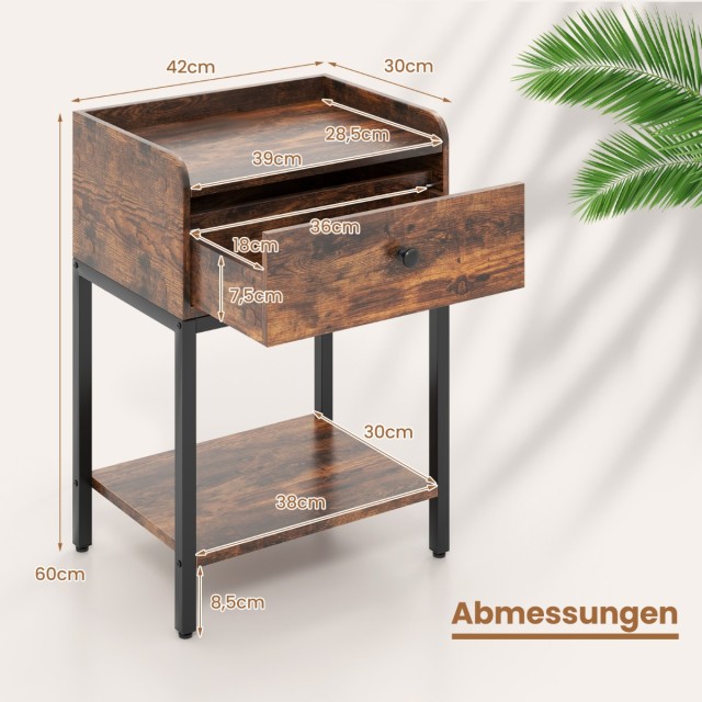 Costway Πολυλειτουργικό Κομοδίνο με Ενσωματωμένο Σταθμό Φόρτισης κ... Costway Πολυλειτουργικό Κομοδίνο με Ενσωματωμένο Σταθμό Φόρτισης κ...