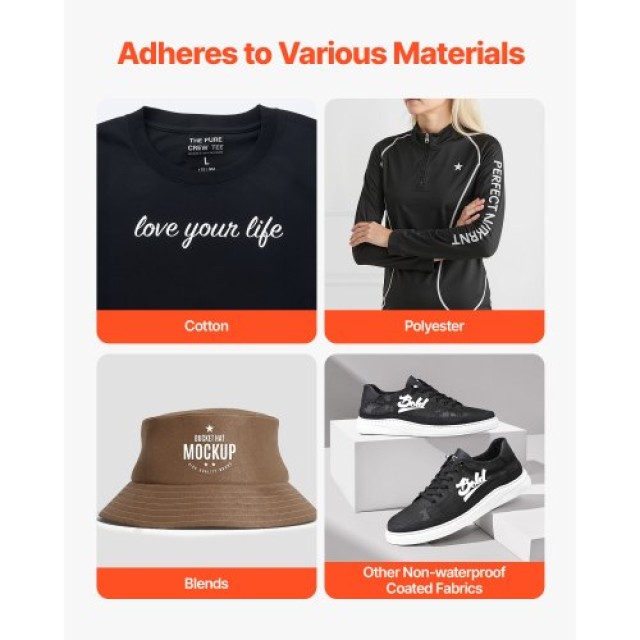 VEVOR Ποικιλία Θερμομεταφερόμενων Βινυλίων HTV, Σετ 80 Τεμαχίων (30...