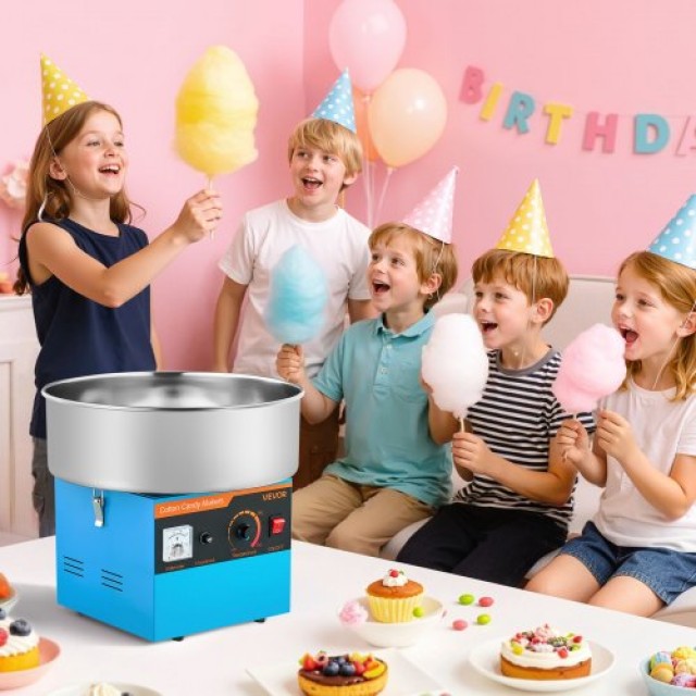 VEVOR Ηλεκτρική Μηχανή Μαλλιού της Γριάς 1000W Μπλε TSXXHMHTJLSWPV2...