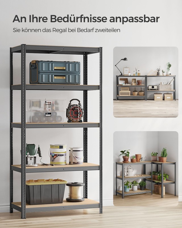 Ράφια Γκαράζ SONGMICS Γκρι 200 x 100 x 50 cm 