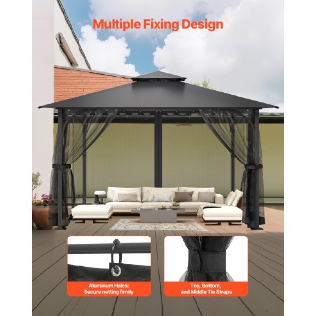 VEVOR Αντικατάσταση Δικτύου Κιόσκι 10x10x6.7 ft LTWZDL10FT10FOSORV0