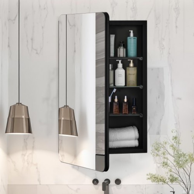 VEVOR Ντουλάπι Φαρμάκων 16 x 24 με Ρυθμιζόμενα Ράφια και Καθρέφτη J...