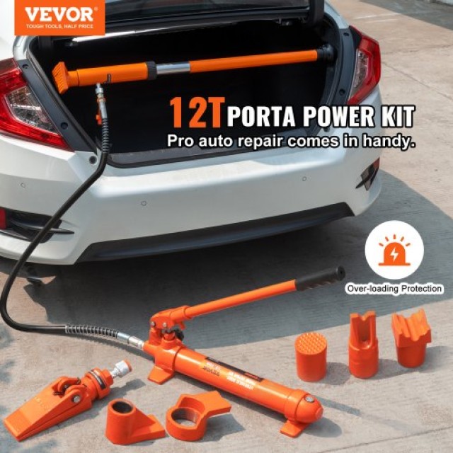 VEVOR 12 Τόνων Υδραυλικός Γρύλος & Κιτ Επισκευής Σώματος  FLDTJ12ABSTPUZ0B7V0