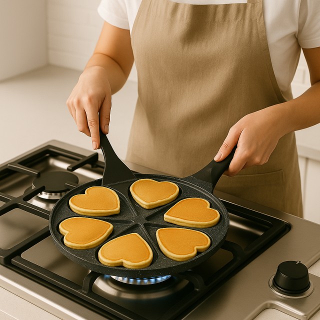 BAKAJI Τηγάνι για Pancake με 6 Καρδιές (Ø 26 εκ.) 02842572