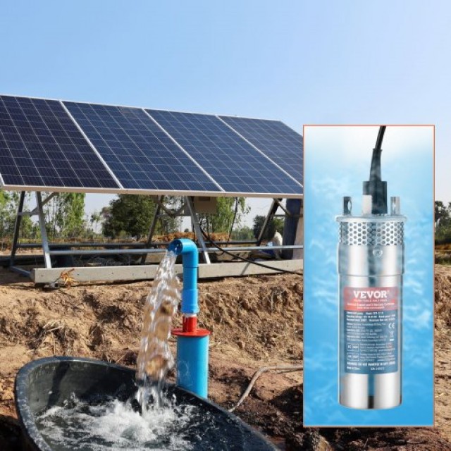 Ηλιακή Αντλία Νερού VEVOR 12V, 120W Υποβρύχια Αντλία για Πηγάδι  TYNSB120W32G994QHV9